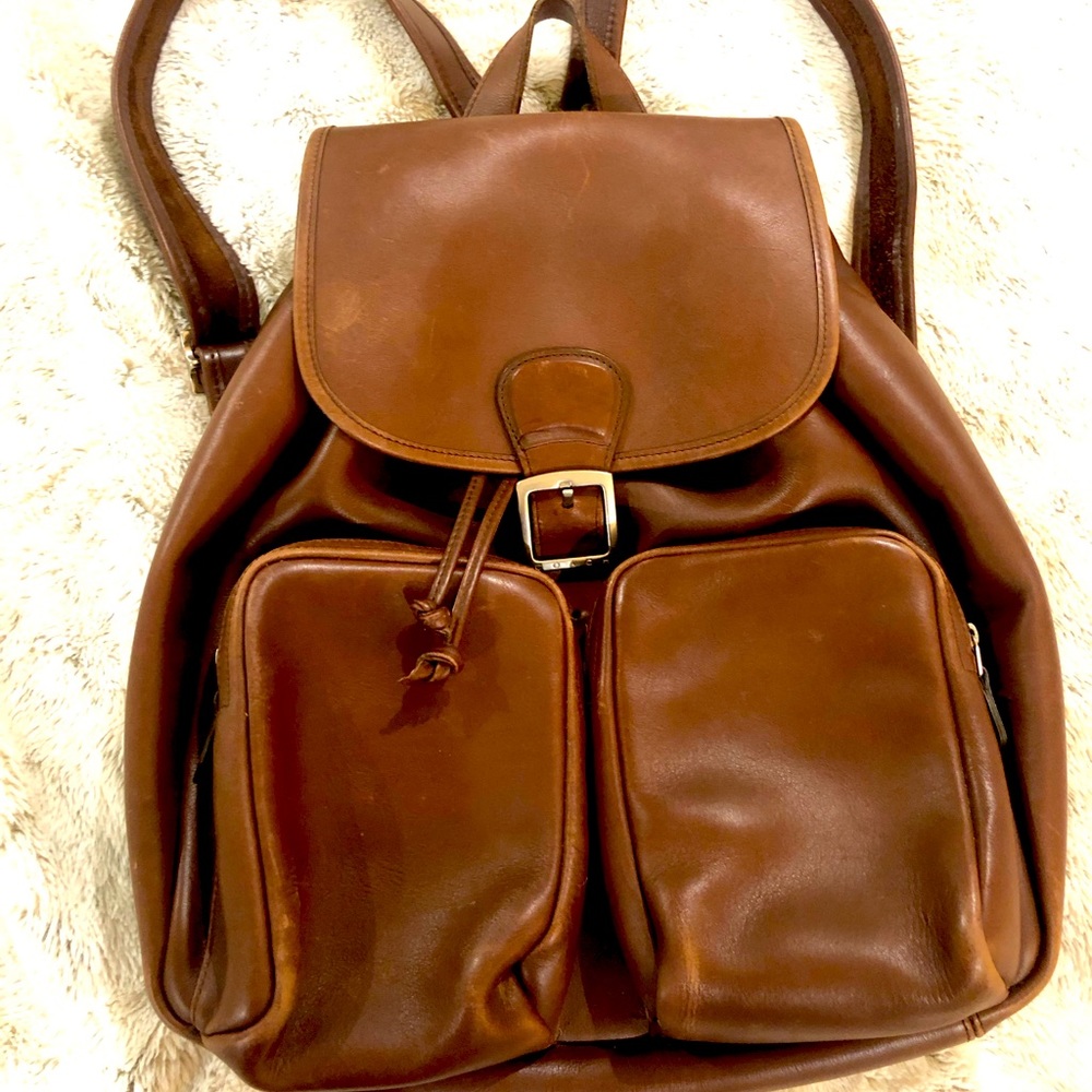 Vintage Coach Genuine Leather Backpack 🎒 Made in USA 🇺🇸